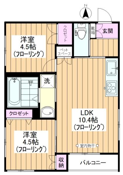 【築浅☆旭化成ヘーベルメゾン】LAPLUMA　小竹向原 間取り