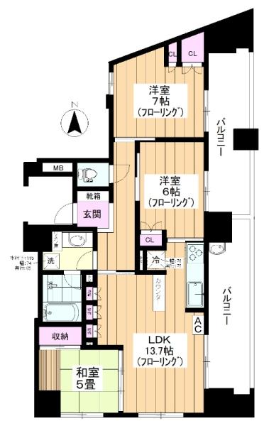 ヴォルテックス志木アイオン 間取り