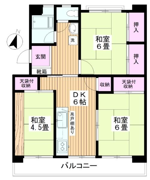 前野台住宅5号棟 間取り